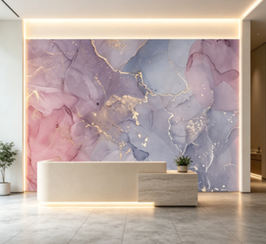 2023 New Mural Custom Size <strong>Marble</strong> Texture <strong>Wallpaper</strong> pink <strong>Purple</strong> Yellow - Product Image 5