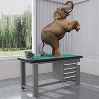 Banc de travail industriel avec tiroirs en acier laminé à froid, personnalisable OEM pour le rangement en garage