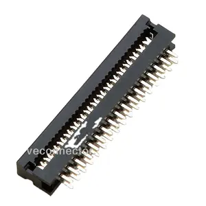 2.54mm PCB Dip IDC soket kontak dengan kabel pelangi Hitam Db9 konektor laki-laki kabel datar Db9 perempuan ke 2x5 10 Pin Idc IDT