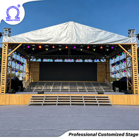 Système de scène modulaire en aluminium à haute capacité de charge, connexion par goupilles, plateforme de scène à montage rapide pour concerts et spectacles