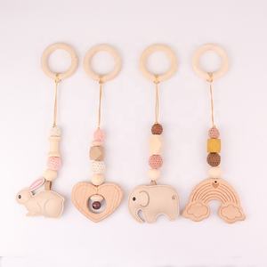 Juego de gimnasio <span class=keywords><strong>para</strong></span> recién nacido, juego de actividades, <span class=keywords><strong>colgante</strong></span> de anillo de madera, juguetes <span class=keywords><strong>para</strong></span> dormitorio, <span class=keywords><strong>cuna</strong></span> de bebé - Product Image 2