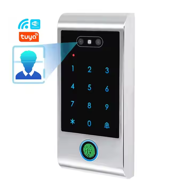 VF6 Smart Tuya Wifi 125KHz+13.56MHZ RFID Access Control Reader, Facial Recognition Biometric Fingerprint Wiegand Access Control
