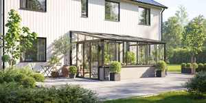 Kit de véranda moderne Fuxing en alliage d'aluminium avec toit en verre double vitrage trempé, alimentation solaire, pour cour facilement aménageable - Product Image 2