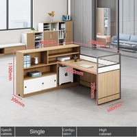 Ensemble de bureau et de chaises de direction, bureau de bureau commercial pour 4/6 personnes, design moderne simple en bois, boîte à câbles amovible