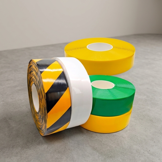 30m/Roll Heavy Duty Floor Marking Tape Industrial PVC Warning Tape for Warehouse Factory 5S Safety Hazard Path Identification