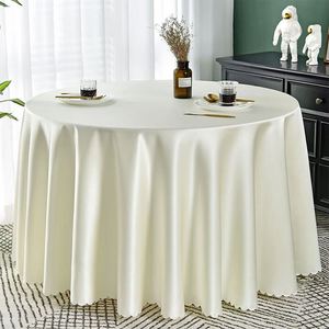 Custom Satin <b>Round</b> Tablecloth Party White Luxury Printed Wedding <b>Table</b> <b>Cloth</b> for Banquet - Product Image 6