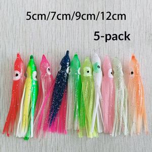 Señuelo Artificial Luminoso de PVC para Pesca en Agua Salada, 5 Unidades sin Anzuelos, Cebo para Barco - Product Image 3