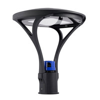 Lampe de jardin LED à optiques interchangeables pour modernisation urbaine, compatible NEMA pour contrôle intelligent et utilisation avec cellule photoélectrique