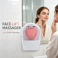 Mini masseur facial anti-âge 3D à micro-courant, mini masseur de beauté portable à haute intensité, pour le visage et le cou, amincissant et liftant