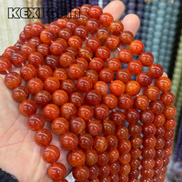 Perles d'agate rouge veinée de dragon craquelée en gros, 6 mm, 8 mm, 10 mm, 12 mm, 14 mm, lisses, rondes, naturelles, perles d'agate rouge veinée de dragon