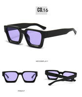 Lunettes de soleil tendance TikTok 2026, surdimensionnées, carrées, avec verres colorés, pour hommes, logo personnalisé, UV400, lunettes de soleil de créateur pour femmes