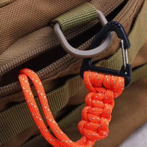 Custom Nylon Paracord 550 Lock Key Chain 4mm Accessory Lanyards with Counted Beads Other Paracord Accessories
