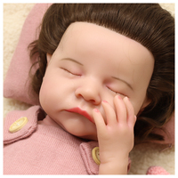 Poupée Reborn en Silicone à Corps Entier de 20 Pouces, Cheveux Racines Peints, Bébé Réaliste Nouveau-Né, Fille Non Peinte, Levi avec Vêtements