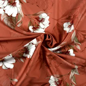 Safa Textile 97%Poly 3%Spandex Custom Digital Printing Flower Confortable Silky Satin Fabric For Women Clothing