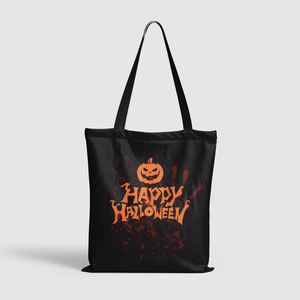 DLBZ Sac de courses en toile personnalisé double face avec poignées en corde, motif dessin animé, écologique, pour fêtes et Halloween, vente en gros - Product Image 2