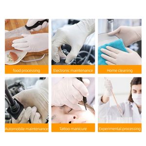 Guantes de Látex Naturales Negros Estériles Desechables de Malasia, Guantes Largos de Látex para Uso Médico y Doméstico, Sin Polvo - Product Image 6