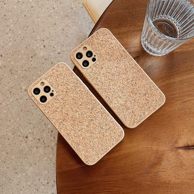 Eco Friendly Recycled Natural Wood Cork Phone Case for iPhone 14 13 12 11 Pro Max X XS XR 7 8 Plus SE
