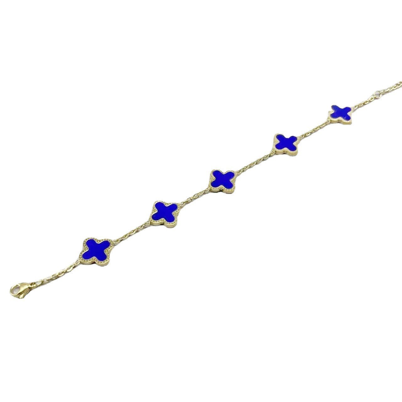 Bracciale in oro monofacciale blu