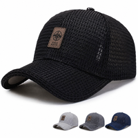 Casquette de baseball en maille 100 % polyester, ajustable, pour activités sportives et formelles en extérieur, avec motif à pois, vente en gros, caractéristiques de tissu courantes