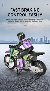 AiJH 1:18 Moto RC Radiocommandée Jouets Modèles de loisirs 2.4G 4 canaux 15 km/h Moto télécommandée - Product Image 2