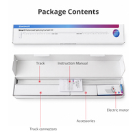 Kit de Motor Inteligente para Cortinas Zemismart Matter Thread con Batería Recargable, Compatible con Apple Home, Alexa y Google HA