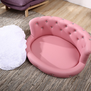 豪华宠物家具高品质可拆卸狗垫床，带钻石宠物毯和扔 - Product Image 2