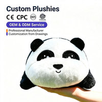 Peluche Panda de Noël Personnalisée, Ornement de Noël Brodé Doux, Décoration Intérieure Festive pour Grossistes en Gros