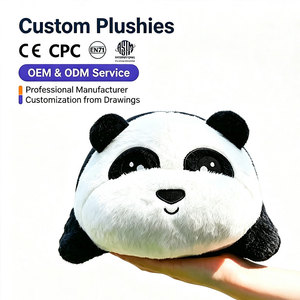 Peluche Natalizio Personalizzato a Forma di <span class=keywords><strong>Panda</strong></span>, Ornamento Natalizio Soffice Ricamato, Decorazione Festiva per Interni per Grossisti - Product Image 1