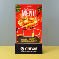 Tente de table 2 vues restaurant illuminé LED support de menu support de table support de menu