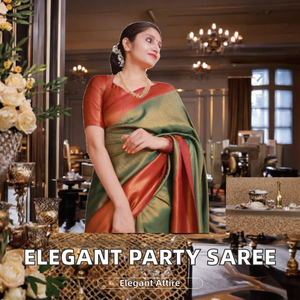 Sari en soie, mousseline et organza, avec chemisier prêt-à-porter, pour femme, pour mariage et soirée, vêtements indiens élégants, multicolores, design moderne - Product Image 2
