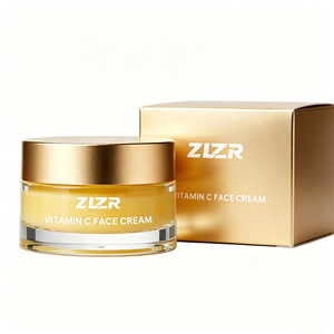 Crema facial con vitamina C ZLZR en frasco dorado con caja, blanqueadora e hidratante para todo tipo de piel, uso diario. - Product Image 1