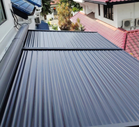 Stores extérieurs horizontaux rétractables modernes en alliage d'aluminium étanche série 6000, durables, avec commande motorisée configurée