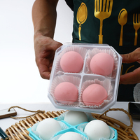 Boîte alimentaire en plastique rose pour emporter, boîte à donuts, boîte à gâteaux en PET avec couvercle, fournitures pour charcuterie