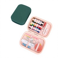 Kit de couture portable de haute qualité, écologique et tendance, mini-set de couture, aiguilles, fils, accessoires, artisanat DIY en plastique