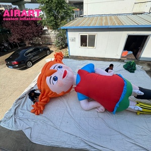 Marioneta Inflable Gigante de Niña con Cabello Rojo, Trenzas y Pecas para Espectáculos de <span class=keywords><strong>Circo</strong></span>, <span class=keywords><strong>Teatro</strong></span>, Escenarios y Decoración de Fiestas - Product Image 6