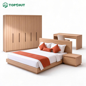 Progetto Arredamento FF&E per Hotel e Resort TOPOHUT: Base Letto King in Legno, Armadio a 6 Ante, Scrivania, Sedia - Suite Direttamente dalla Fabbrica - Product Image 6