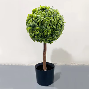 Vente en gros <span class=keywords><strong>de</strong></span> <span class=keywords><strong>salon</strong></span>, balcon, terrain <span class=keywords><strong>de</strong></span> golf, bonsaï vert, plante d'intérieur et d'extérieur, décoration en buis, topiaire, arbre à boules - Product Image 3