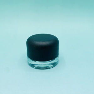 Bocaux en verre transparent épais à profil bas de 5 ml avec couvercle intérieur en étain/plastique, personnalisables avec logo et forme, pour huiles, baumes à lèvres, cires et cosmétiques - Product Image 1