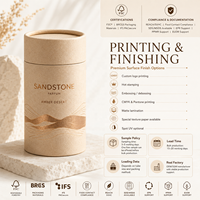 Emballage en tube de papier rigide personnalisé OEM, boîte en carton kraft FSC pour parfums, cosmétiques, bougies, coffrets cadeaux