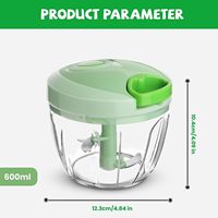Groene Kleur Praktische Knoflook Snijder Keuken Gadgets Voedsel Chopper Container Voor Ui Chili Fruit Vlees Pinda