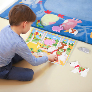 Puzzle en bois pour enfants, jeu de correspondance des formes d'animaux, jouet éducatif cognitif pour l'apprentissage précoce, pour les tout-petits d'âge préscolaire - Product Image 1