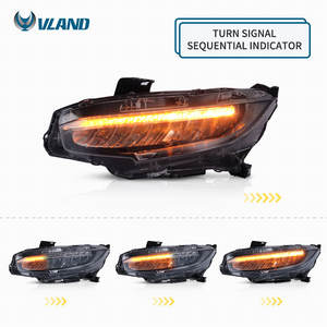 Ensemble de phares avant LED VLAND pour <span class=keywords><strong>Honda</strong></span> <span class=keywords><strong>Civic</strong></span> 10e génération FK7 EX EXL FC SI <span class=keywords><strong>RS</strong></span> LX 2016 2017 2018 2019 2020 <span class=keywords><strong>2021</strong></span> - Product Image 2
