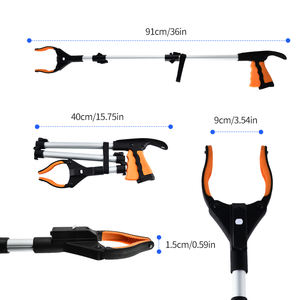 Raccoglitore Di lettiera pieghevole extra lungo girevole Pick up Reacher Grabber Tool Raccoglitore Di Oggetti con Led luce Grabber strumento - Product Image 1