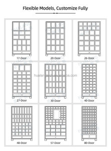 Armoire intelligente <span class=keywords><strong>de</strong></span> vente au détail sans personnel pour intérieur et extérieur, 48 portes, fenêtre transparente, distributeur automatique avec écran tactile - Product Image 4