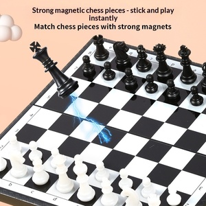 Gioco di <span class=keywords><strong>Scacchi</strong></span> Magnetico Internazionale, Pezzi degli <span class=keywords><strong>Scacchi</strong></span> in Plastica, Scacchiera Pieghevole, Design Comodo per la Conservazione, per Intrattenimento e Puzzle - Product Image 4