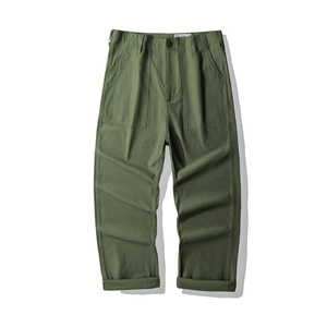 Pantalones de Algodón 100% para Hombre OG107, Estilo Casual, Corte Recto, Cintura Media, Color <span class=keywords><strong>Blanco</strong></span> y Caqui - Product Image 3