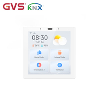 Interrupteur mural intelligent GVS KNX Smart Touch S4, écran tactile IPS de 4 pouces avec interphone SIP et serveur d'application pour la domotique