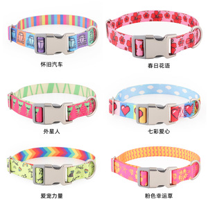 ปลอกคอสุนัข ไนลอน หัวเข็มขัดโลหะ ขนาดเล็ก กลาง ใหญ่ สำหรับสุนัข - Product Image 3