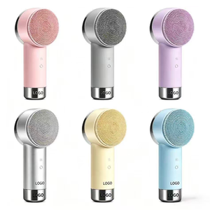 Brosse nettoyante faciale à ultrasons, alimentée par piles, nettoyage en profondeur, étanche, en silicone, plusieurs couleurs disponibles - Product Image 1