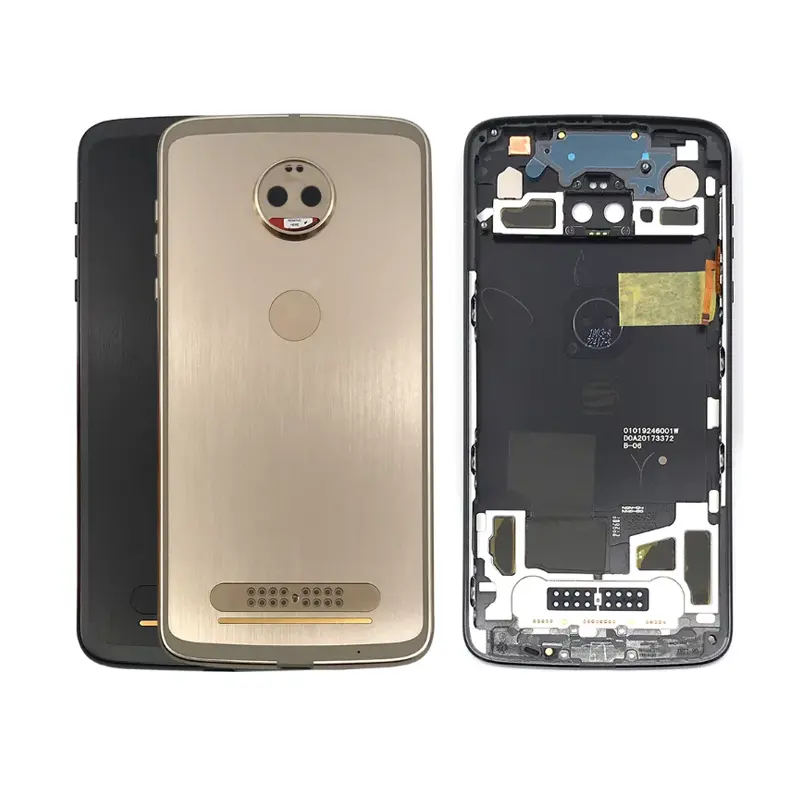 Door Back Battery Cover Housing Rear Cover Case With Side Key For Motorola Moto Z2 Play / Z2 Force Replacement